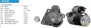 Marş Motoru 12v 11diş Pejo Partner Tepe-206 307 C3 |