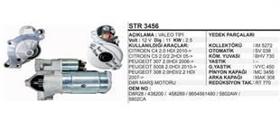 Marş Motoru 12V 11DİŞ Pejo Peugeot 307 308 Citroen C4 C5 2.0 2.2 | REMARK STR3456