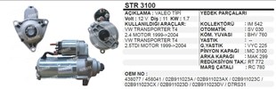 Marş Motoru 12v 11diş Vw Transporter 3kul Ters D7rs3 | Ith Str3100oem
