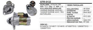 Marş Motoru 12v 11diş Yamaha Yanmar Marin Str6132 Str6132 Les0072 Str3309 | Ith Strumm3377