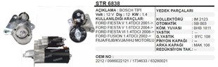 Marş Motoru 12v 12diş 10diş Ford Fiesta Fusion1,4 | Ith Str6838