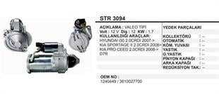 Marş Motoru 12V 12DİŞ Hyundai I30 Kia Sportage Ceed | REMARK STR3094