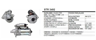 Marş Motoru 12v 13diş Ford Transit Tourneo Courier Fiesta Start Stop Esw20e18 Esw2023 438300 1740048 1902473 | Remark Str3492