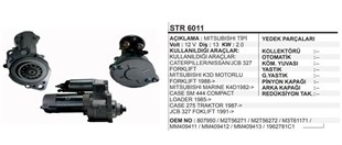 Marş Motoru 12v 13diş Loader Backhoe Jcb Jenaratör Jcb 335hst Compact Traktör S4l2 Motorlu 2008->terex Hr16 Paletlı Mini 17096n | Remark Str6011