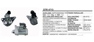 Marş Motoru 12V 9DİŞ 1,6 Kw (Cw) Toyota Auris -Corolla - Urban Cruıser - Yaris 1.4 D-4D | REMARK STR4713