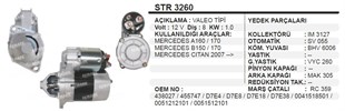 Marş Motoru 12v 8diş Mercedes A160 A170 Vaneo 1.6 D7e | Bypart Umm3278