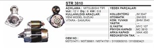 Marş Motoru 12v 8diş Suzuki Alto Vitara Samurai Str3810 | Wınwın Str3810