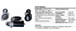 Marş Motoru 12V 9 Diş Lombardini Düz Formetal Dişli Uzun | REMARK STR5820A
