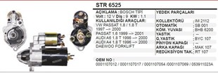 Marş Motoru 12v 9diş Audi 80 100 A4 Str6525 | Bypart Umm3410