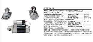 Marş Motoru 12V 9DİŞ Denso Tip Kubato Aıxam Husqvarna Tuchel Motor Kubota Forklift 2280007480 1685363010 K351181412 6A32059213 | REMARK STR7820
