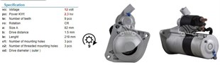 Marş Motoru 12v 9diş Ducato Peugeot Delco | Delcoremy Drs3967n