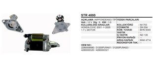 Marş Motoru 12v 9diş Honda Cıvıc Denso Tip Honda Cıvıc 1.7 1.6 İes 2001 Es Vtec 2001-2005 | Remark Str4800