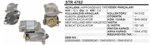 Marş Motoru 12v 9diş Jenaratör Excavatör Kubota Newholland Yükleyici Thermoking Excavatör Bobcat Mini Yükleyici | Aes Str4782