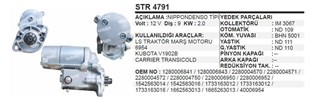 Marş Motoru 12v 9diş Ls Traktör Kubato Carrıer Transicold | Aes Str4791