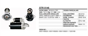Marş Motoru 12v 9diş Opel Omega Bmw 320-525 Td 025 | Remark Str5146