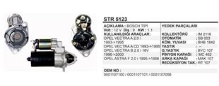Marş Motoru 12V 9DİŞ Opel Vectra A B Cd Astra F 2.0I | REMARK STR5123