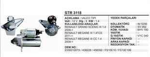 Marş Motoru 12V 9DİŞ Renault Megane III 1.4 Tce 11> | REMARK STR3118