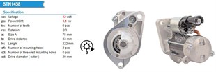 Marş Motoru 12v 9diş (revizyon) Honda Accord Cıvı Crv Frv 1.8 4280005000 Dsn1391 Dsn1390 | Orjrev 4280005000