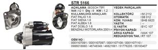Marş Motoru 12V 9Diş (Revizyon) Palio Albea Doblo 1,6 Brava Browa Slx Str5166 | Aes Revstr5166