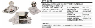 Marş Motoru 12v 9diş Toyota Corolla Daıhatsu | Remark Str4720