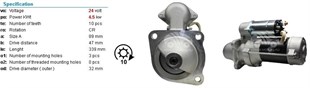 Marş Motoru 24v 10diş Bmc Prof 28mt Str6582n | Wutse Str6582