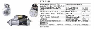 Marş Motoru 24v 10diş Hidromek Beko Loader 38mt Cummuns Cummıns Backhoa Loader | Remark Str7188