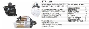 Marş Motoru 24v 11diş Çin Tip Jeneratör Aksa Weıfang Huayuan Tıanhe 4105 Forklift Jeneratör | Wınwın Str9422