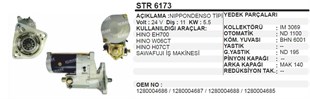 Marş Motoru 24v 11diş Hino 3kul Str6173 Unı9104 5.5kw | Wınwın Str6173