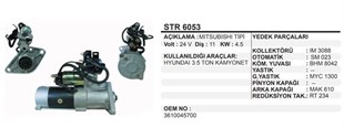 Marş Motoru 24v 11diş Hyundai 3,5 Tonluk Kamyonet Hd65 | Remark Str6053