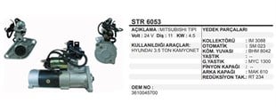 Marş Motoru 24v 11diş Hyundai 3,5 Tonluk Kamyonet Hd65 | Remark Str6053