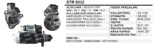 Marş Motoru 24v 11diş Mercedes Axor Atego Travego Daf Scanıa | Aes Str8032