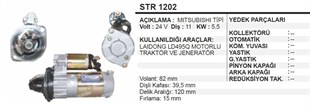 Marş Motoru 24v 11diş Trk Laıdong Jenaratör Katana Jeneratör Str1202 | Wınwın Str1202
