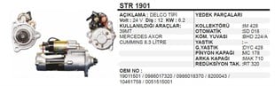 Marş Motoru 24v 12diş 39mt Cummins Mercedes Axor Travego 3240-4140 | Schenna Str1901