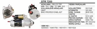 Marş Motoru 24v 12diş Bmc Prof 827 39mt Str7200 | Ith Str7200