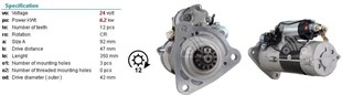 Marş Motoru 24v 12diş Merc.axor Actros 39mt 19081009daha Uygun | Delcoremy 19081009