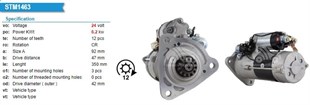 Marş Motoru 24v 12diş Mercedes Axor Actros 5.5kw 3240 4140> | Wutse Str1906