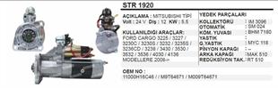 Marş Motoru 24v 12diş Mıt. Tip Ford Cargo Str1920 Wut.str.30328n Mako 63206706 63206706 | Schenna Str1920