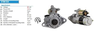 Marş Motoru 24v 9diş Mıtsubıshı Canter 449 Em Les0139 Unı6138 | Lucas Les0139