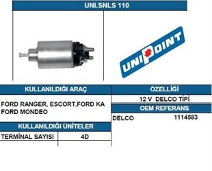 Marş Otomatiği 12v Delco Tip 3 Delik Ford Ranger Escort Mondeo Amerikan | Lucas Ssl2000