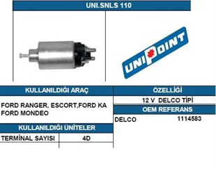 Marş Otomatiği 12v Delco Tip 3 Delik Ford Ranger Escort Mondeo Amerikan | Lucas Ssl2000