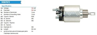 Marş Otomatiği 12v Üniversal İnce Gövde M6 Sağ (26 Mm) 233930504 (kısa Piston) (\) (start-stop) | Bosch 2339305051