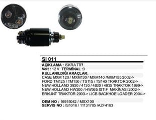 Marş Otomatiği 12v Iskra Tip New Holland Erkunt Jcb Fişli | Iskra 16908837