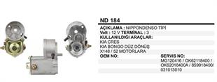 Marş Otomatiği 12v Kia Ceres Bongo Düz Dönüş | Remark Nd184