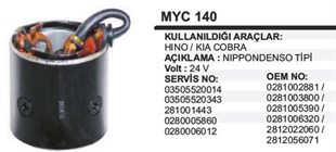 Marş Yastığı 24v Hino Kamyon 87*83*89 Myc140 | Ith Mymyc140