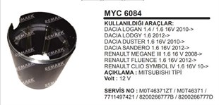 Marş Yastığı Gövdeli 12v Megane 3 Clıo Fluance Logan Sandero Lodgy | Martek Myc6084