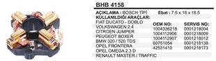 Kömür Yuvası Mercedes Renault Master Trafic Fiat Ducato Peugeot Boxer Jumper (7.5X18X17)(BO1511) Nissan | MARTEK BHB4158