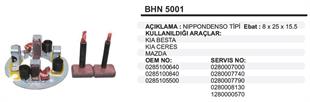 Kömür Yuvası Kia-mazda Ford Ranger Minübüs Kia Sportage Mazda Toyota Isuzu Nkr Nd 0061 ND1671 8x25x15 | MARTEK BHN5001