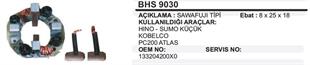 Kömür Yuvası Hino Kobelco Komatsu PC200 Atlas Hino BHS9030 | MARTEK BHS9030
