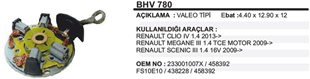 Kömür Yuvası Reno Megan Scenic-valeo FS10 BHV0780 | MARTEK BHV780
