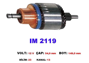 Marş Kollektörü 12V Opel Partner Boxer Golf Passat Caddy -28DİLİM- 54.9X123X11 IM2112 IM2119 | MARTEK IM2119